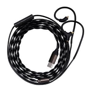 QOA Celest RUYI Pro USB C IEM Cable with Micphone Decoding Chip Type C in Ear Monitor Cable with Detachable Boom Mic OFC Earphone Upgrade Cable Headphone Cable for KZ ZS10, ZS10 Pro X, ZSN PRO