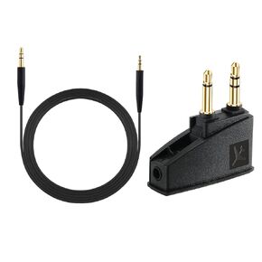 استبدال كابل الصوت AUX و AUX و ALPLANE محول سماعة الرأس متوافق مع BOSE 700 QUIPTOMFORT 2 QC3 QC45 QC35 QC35II QC25