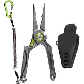 Fishing Pliers, Split Ring And Hook Remover Cutter Tool With Stainless Steel aluminum Titanium For Titanium For Saltwater and Freshwater