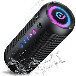 Wireless Portable Speaker, IPX7 Waterproof Bluetooth Speaker, 30W Loud Stereo Sound, 30H Playtime, 3 Colorful RGB Lights, 3 EQ Mode, TWS Pairing, Bluetooth 5.3 for Outdoor/Home/Party, Gift Ideas