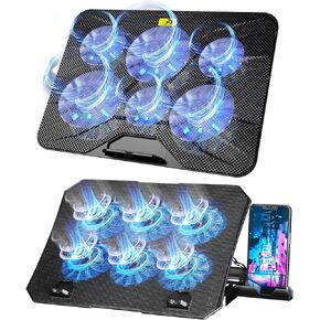 AICHESON S039 BLUE LAPTOP COOLER و 003 مجموعة تبريد الكمبيوتر المحمول الأزرق