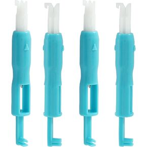 HARSKIYER 4 Pieces Sewing Needle Inserter, White Automatic Needle Threader Easy Needle Threader Tool Thread Needle Helper for Sewing Machine
