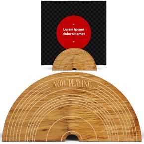 Geelin Now Playing Vinyl Record Stand Wall Mount Vinyl Display Floating Now Playing Holder for Vinyl Collectors, Albums, Home & Office Décor, Record Store Display
