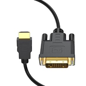 HDMI to DVI Cable 6FT, Bi-Directional HDMI Male to DVI-D(24+1) Male Cable, 4k @30HZ (1, 6FT)