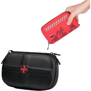 RHINO RESCUE Bundle Mini First Aid Kit Ultralight Waterproof Medical Kit for Hiking + First Aid Kit, HSA/FSA Eligible, Waterproof Portable Emergency Medical Kit for Travel (Black)