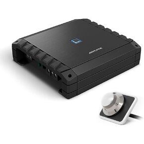 Alpine S2-A60M S-Series Class-D Mono Subwoofer Amplifier & Alpine RUX-H01 Remote Bass Knob Bundle