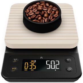 Greater Goods 0.1g Precision Coffee Scale with Timer – 3kg Digital Scale for Pour-Over, Espresso, French Press, Kitchen Use (Onyx Black)
