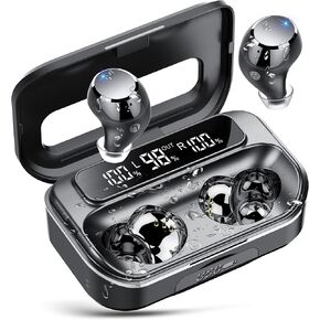 Ear Buds Wireless Bluetooth Earbuds Bluetooth 5.3 Headphones with 4 ENC Noise Cancelling Mic Powerful Bass In-Ear Earbuds with LED Display 128H IP7 Waterproof 2025 New Earphones for ios/Android