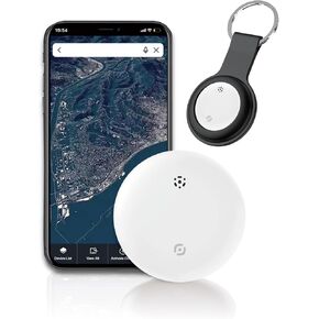 Smart Tracker for iOS-Accurate Location Tracking-Waterproof & Compact Design-Long-Lasting Battery-Ideal for Keys, Luggage, and Pets (JWX-BlackF, 1 Pack)