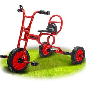 Kids Tricycle for Ages 3+, Preschool Daycare Playground Kids Balance Bike, Home Toddler Trike with Bell and Rubber Wheels, Boys and Girls Indoor/Outdoor Play Equipment