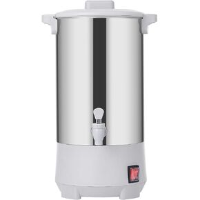 SYBO SR-CP-100B Commercial Grade Stainless Steel Percolate Coffee Maker Hot Water Urn for Catering, 100-Cup 16 L, Grey