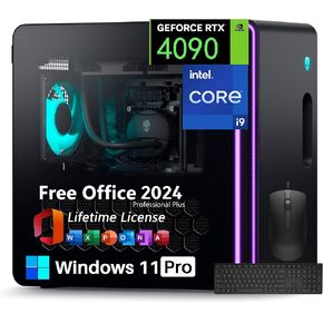 Dell Alienware Aurora R16 Gaming Desktop Computer, Intel 24-Core i9-14900KF, GeForce RTX 4090 24 GB GDDR6X, 64 GB DDR5, 2 TB SSD, Windows 11 Pro, Office 2024 Lifetime License, w/Accessories