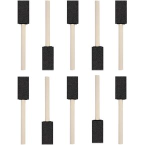 WAFJAMF 20 Pack Poly Foam Paint Brushes 1 Inch Sponge Painting Brushes Wood Handle Paint Sponges Set for Painting Cleaning