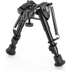 MidTen Rifle Bipod 6-9 Inches, Lightweight Tactical Shooting Sling Stud Bipod, Heavy Duty Non-Slip Feet for Hunting