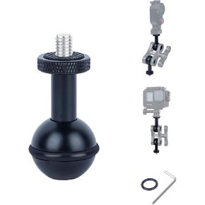 Anti-Loosening 1" Ball Head Adapter with 1/4"-20 Thread - Aluminum Camera Mount for GoPro, DSLR, Action Camera, Camcorder, Smartphone & RAM Mounts B-Size Arms (Black, 63160A)