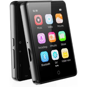 64GB MP3 Player with Bluetooth 5.3,Portable MP3 Player with Speaker for Kids with HiFi Lossless Sound Music,2.8 in Full Touchscreen,FM Radio,Voice Recorder,Supports Up to 128GB TF Card