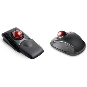 Kensington Expert Wireless Trackball Mouse (K72359WW) Black, 3.5" x 6.1" x 8" & Orbit Wireless Trackball Mouse with Touch Scroll Ring (K72352US),Black