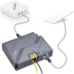 EDUP Starlink Mini PoE Injector & 12V Starlink Adapter Splitter Kit, 150W 5 in 1 GigE Passive PoE RJ45 USB Type-C Power Output, ESD Protection DC 9-36V to 48V/3A Power Supply for Starlink Mini Dishy