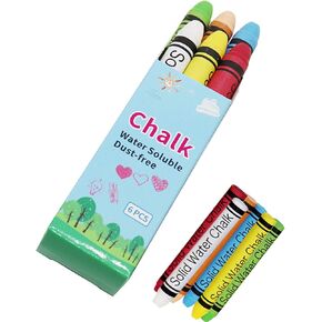 VOVCIG Upgrade Water-soluble Dustless Chalk,Non-toxic Dust-free Chalk,Color Dust-free Chalk That Can Be Cleaned with a Damp Cloth(12Pcs