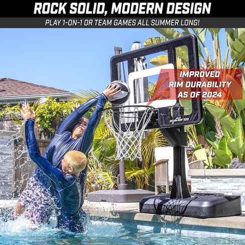 GoSports Splash Hoop ELITE Pool Basketball Hoop with Premium Acrylic Backboard and Water Weighted Base in Saudi Arabia