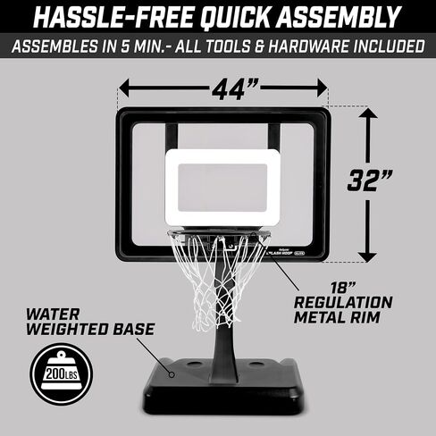GoSports Splash Hoop ELITE Pool Basketball Hoop with Premium Acrylic Backboard and Water Weighted Base in Saudi Arabia