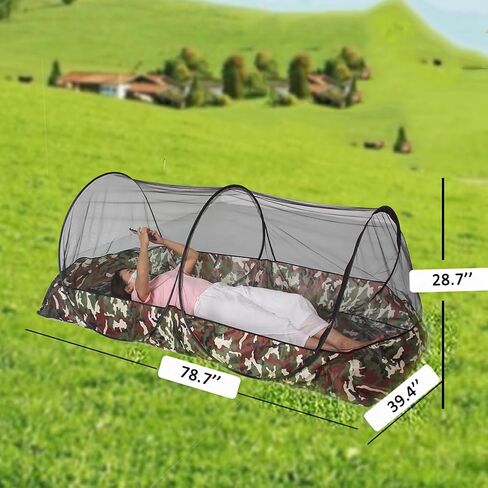 Mosquito Tent,Folding Netting Bed Tent,Portable Mosquito Netting with Bottom,Camping Tent Fine Mesh Mosquito Net for Adults Kids Travel Camping Backyards Canopy Outdoor (Sunshade, 2 Person) in Kuwait