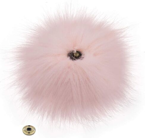 حزمة من 6 بومس فور فور فور فور قابلة للفصل للقبعات مع Snap 4.3inch/11cm الملحقات المصنوعة يدويًا (بني) in Kuwait