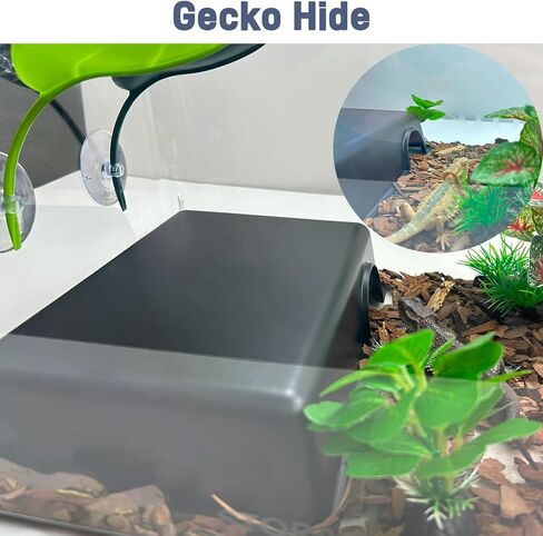 Durable Large Snake Hide for Reptile, Ball Python Hide, Leopard Gecko Hide, Bearded Dragon Hide, Easy to Clean Reptile Hides Cave for Tank, Enclosure & Terrarium (9.45" x 6.89" x 2.17") in Saudi Arabia