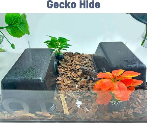 Durable Large Snake Hide for Reptile, Ball Python Hide, Leopard Gecko Hide, Bearded Dragon Hide, Easy to Clean Reptile Hides Cave for Tank, Enclosure & Terrarium (9.45" x 6.89" x 2.17") in Saudi Arabia