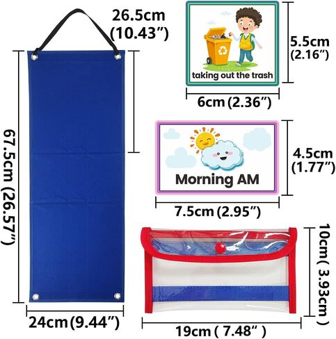 Visual Schedule Chart for Kids,Daily Routine Chart for Toddlers with 70 Cards,Autism Learning Materials Kids for Home in Saudi Arabia