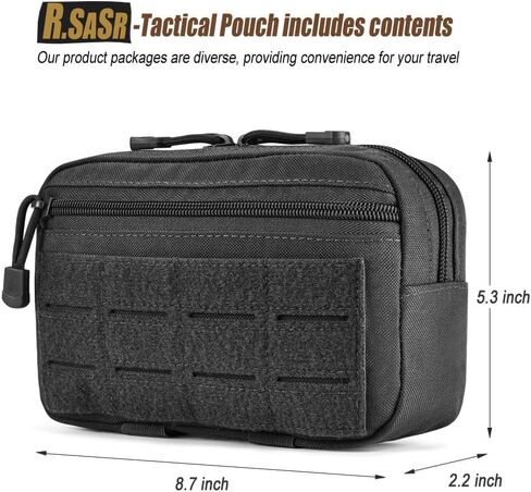 3 Pack Tactical Molle Admin Pouch, EDC Tool Pouch Bag Horizontal Modular Pouches, Utility Tool Pouch with Molle Accessories in Saudi Arabia