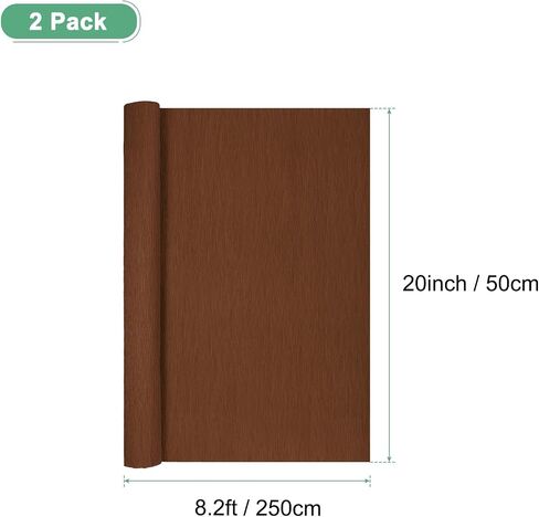 M Meterxity 2 عبوة من الورق الكريب ، 8.2 قدم × 20 "(LXW) ورقة لافتة الورق الناعمة ، الزخارف الزخرفية الحرف ، أوراق الورق الكريب الواسعة ل DIY/التفاف الورق/الديكور [Tangerine] in Saudi Arabia