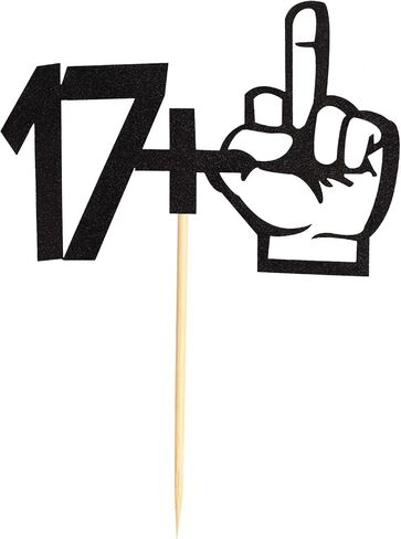 39 +1 Black Glitter Cake Topper - 40th Birthday Party Decorations - Funny Forty Years Old Birthday Party Supplies in Kuwait