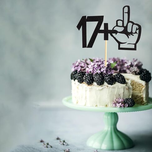 39 +1 Black Glitter Cake Topper - 40th Birthday Party Decorations - Funny Forty Years Old Birthday Party Supplies in Kuwait