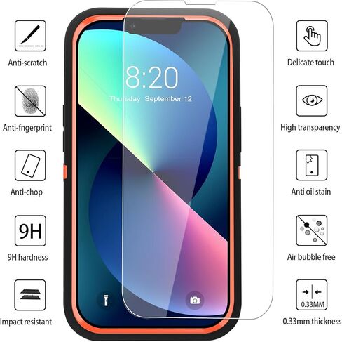JGS for iPhone 14 Pro Case 6.1 "، الصف 3 العسكري في 1 حالة إثبات صدمية/إسقاط شديدة التحمل مع حامي شاشة زجاجي مقسّرتين ، تشمل حافظة مقطع Kickstand (أخضر أسود) in Kuwait