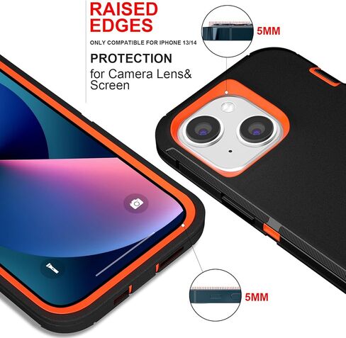 JGS for iPhone 14 Pro Case 6.1 "، الصف 3 العسكري في 1 حالة إثبات صدمية/إسقاط شديدة التحمل مع حامي شاشة زجاجي مقسّرتين ، تشمل حافظة مقطع Kickstand (أخضر أسود) in Kuwait