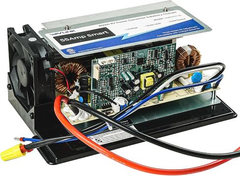 WAVLINK 55Amp RV Power Converter, 120V AC to 12V DC Battery Charger with 3 Smart Charging Modes, 13V-16.5V Adjustable Operating Range, Multi-Stage Charging Assembly for Lithium and Lead Acid Batteries in Saudi Arabia