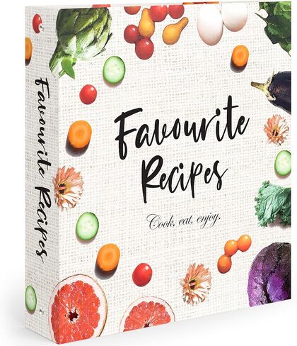 CraftSaints Recipe Binder 8.5x11, 3 Ring DIY Cookbook Binder Kit 12 Dividers & 25 Plastic Sleeves & 25 Recipe Pages & 36 Labels, Recipe Books Binder, Recipe Organizer Binder Kit, Recipe Book (Bakery) in Kuwait