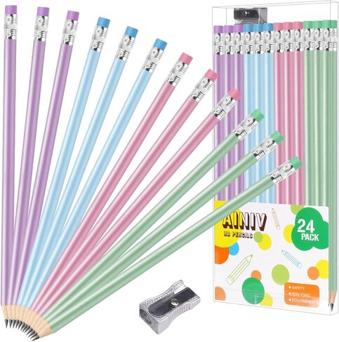 Ainiv 60 Pieces Half Pencils Baby Shower Pencils, 4 Inch Sharpened Pencils with Erasers Pencils for Baby Shower Presharpened Pencils Woodcase Pencils for Baby School Golf Office Supplies in Saudi Arabia