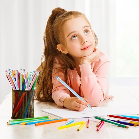 Ainiv 60 Pieces Half Pencils Baby Shower Pencils, 4 Inch Sharpened Pencils with Erasers Pencils for Baby Shower Presharpened Pencils Woodcase Pencils for Baby School Golf Office Supplies in Saudi Arabia
