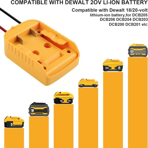 من 20 فولت إلى 12 فولت المحول لأسفل مع التبديل لبطارية DeWalt ، محول بطارية الجهد DC ، منظم محول Buck 12 فولت مع حماية منخفضة الجهد ، محول الطاقة هو لألعاب Car Car DIY in Kuwait