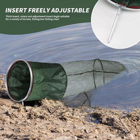 Portable Foldable Fish Basket, Fishing Net Cage for Live Fish for Saltwater Freshwater Pier Fishing Baskets in Saudi Arabia