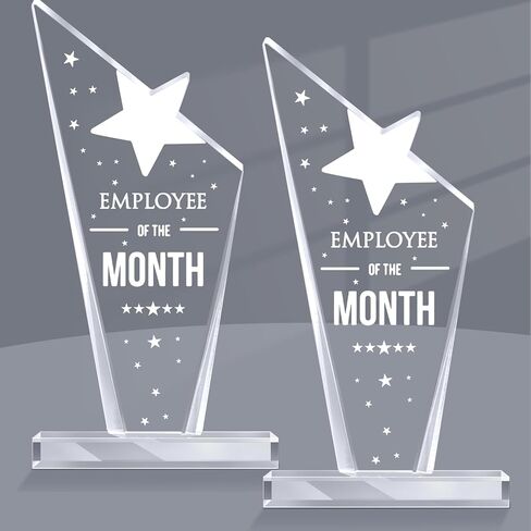ROOWEST 6 PCS موظف من الشهر هدايا تقدير مدرس PLAQUE للممرضات زملاء العمل Acrylic Plaque Award Award in Saudi Arabia