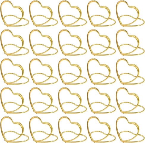 60 Pack Gold Place Card Holder - Round Shape Table Place Cards Holder - Mini Table Card Photo Picture Holders for Wedding Party Birthday Office in Kuwait