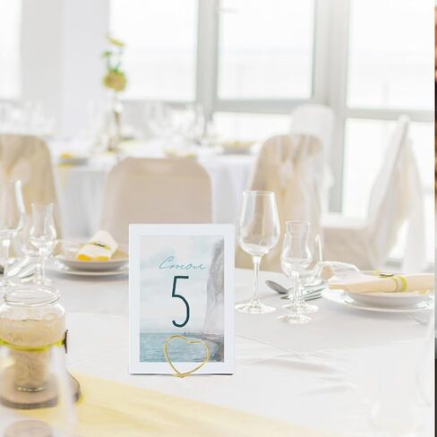 60 Pack Gold Place Card Holder - Round Shape Table Place Cards Holder - Mini Table Card Photo Picture Holders for Wedding Party Birthday Office in Kuwait