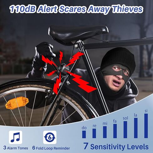 Cruxer Bike Alarm USB Rechargeable with Mount, Electric Bike Alarm with Remote Motion,Wireless Bicycle Security Anti Theft System,Waterproof Vibration Alarm for Ebike Motorcycle Scooter Car (1 Pack) in Kuwait