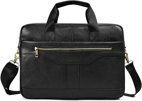 حقائب جلدية مقاس 15.6 بوصة، حقائب كمبيوتر محمول، حقائب عمل، حقيبة مكتب للسفر، حقيبة يد للكمبيوتر، حقيبة كتف للرجال (3316-بني) in Kuwait