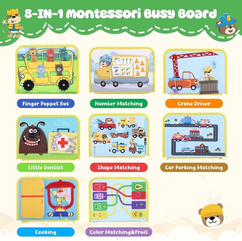 VisionX Toddler Felt Busy Book Interactive Educational Girls Toy for Endless Fun and Learning in Saudi Arabia