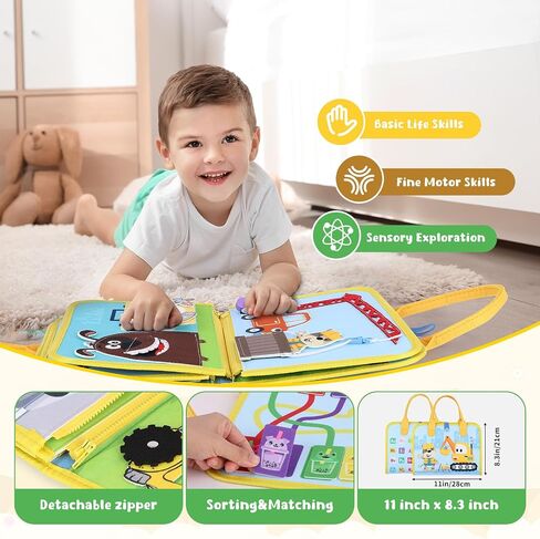 VisionX Toddler Felt Busy Book Interactive Educational Girls Toy for Endless Fun and Learning in Saudi Arabia