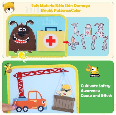 VisionX Toddler Felt Busy Book Interactive Educational Girls Toy for Endless Fun and Learning in Saudi Arabia